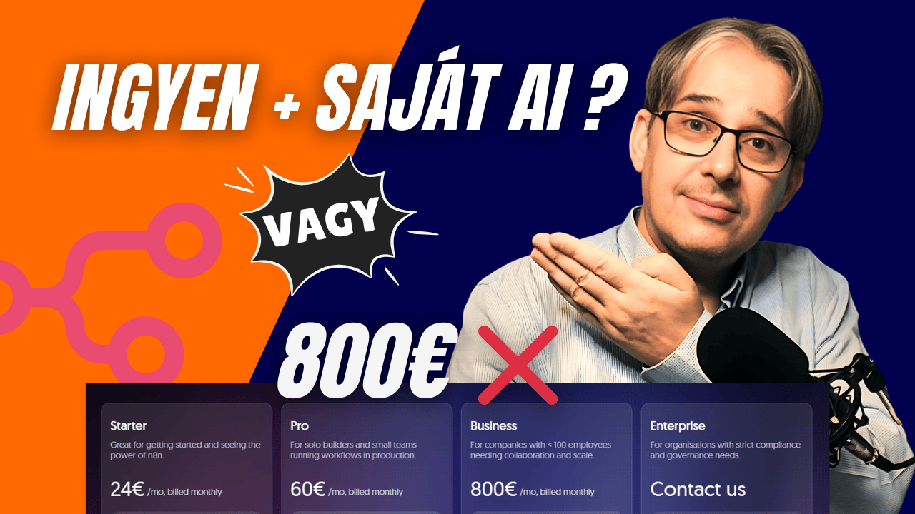 #7 n8n Magyarul Kezdőknek: Ingyenes Regisztráció, Workflow Alapok és Az 1. Automatizáció Titka